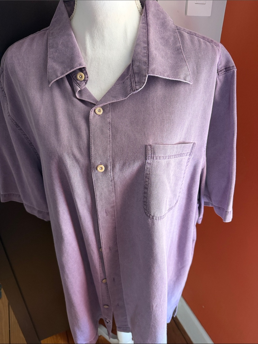 Nat Nast Purple Short Sleeve Button-Down Shirt
